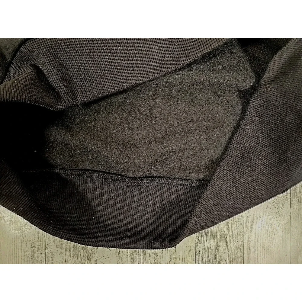 Fundamental Coast Sweatshirt SMALL Black Pullover 1/4 Button Up Slater Mock NEW